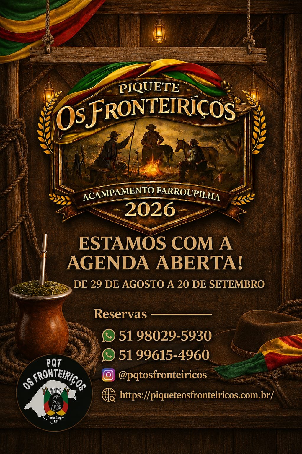 Agenda aberta – Acampamento Farroupilha 2026